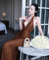 Women Lace Halter Maxi Dress